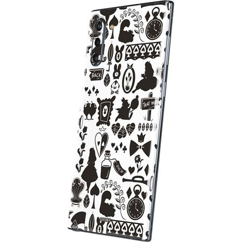 Disney Alice in Wonderland (animated) Silhouette Pattern Galaxy Note 10 Skin